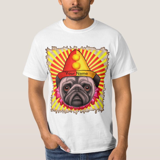 Pug Clown  T-Shirt (Front)