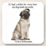 Pug Coasters<br><div class="desc">These Pug Coasters are a great gift for any Pug lover.</div>