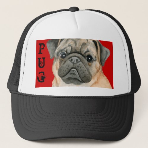 Pug Color Block Trucker Hat