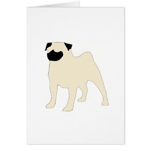 pug color silhouette cards (Front)