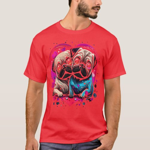Pug Couple Valentine T_Shirt