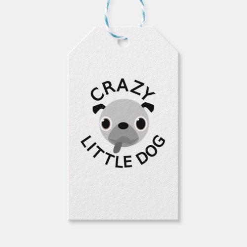 Pug Crazy Little Dog Gift Tags