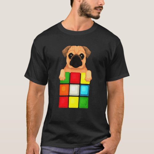 Pug Cuber 3x3 Cube T_Shirt