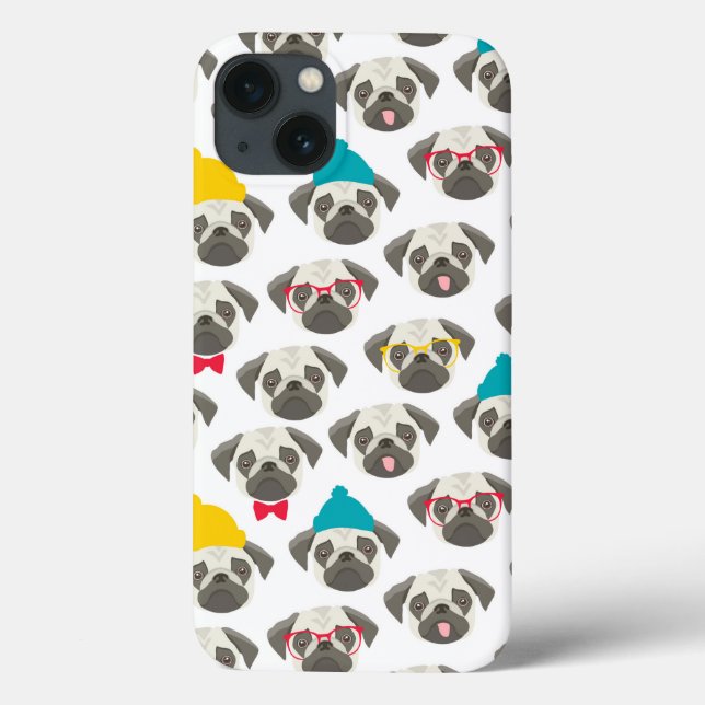 Pug – cute dog in Christmas Case-Mate iPhone Case (Back)