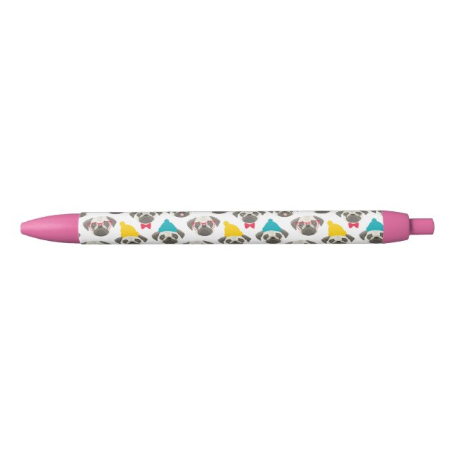 Pug – cute dog in Christmas Pen (Front)