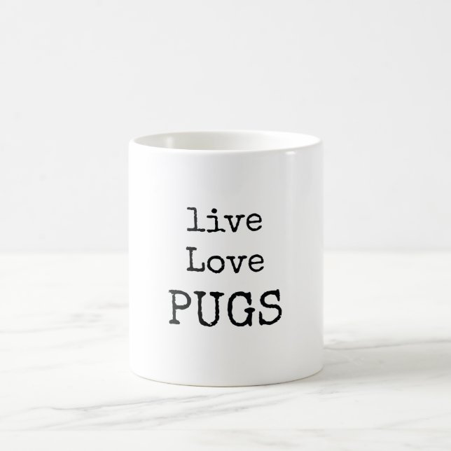 PUG cute dog mom Coffee Mug (Center)