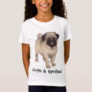 Pug Cute & Spoiled Girls Babydoll Shirt
