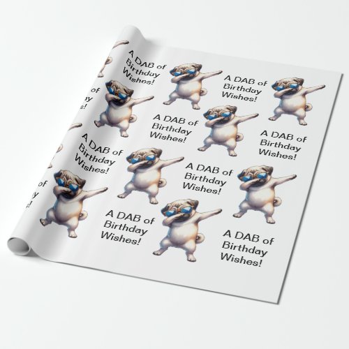 Pug Dab Wrapping Paper
