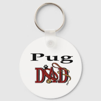 Pug Dad Gifts Keychain