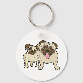 Pug Dad Keychain