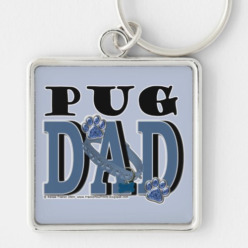 Pug DAD Keychain