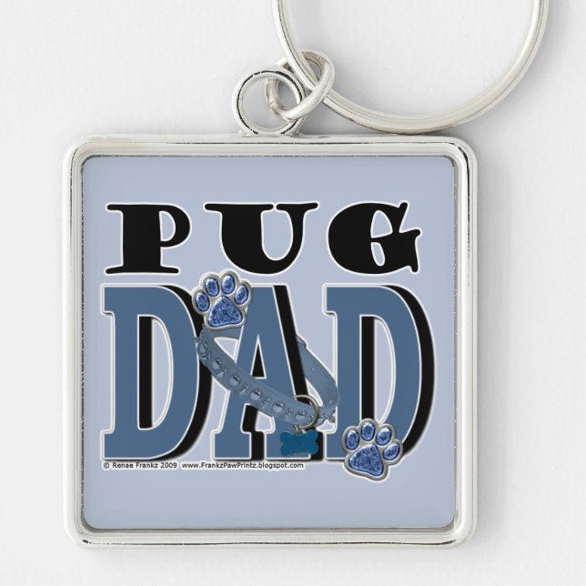 Pug DAD Keychain (Front)