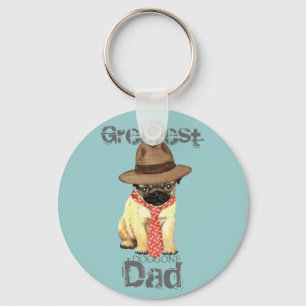 Pug Dad Keychain