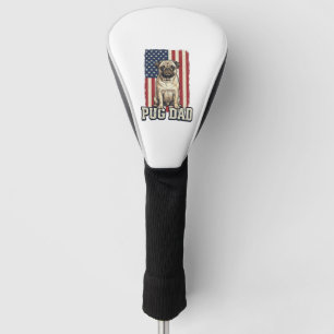 Pug Dad Patriotic Vintage Engraving Dog Shirt Desi Golf Head Cover