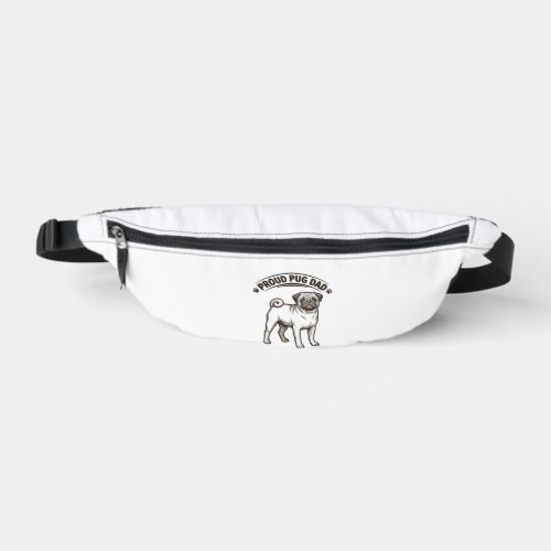 Pug Dad Shirt Vintage Engraving Dog Father Design_ Fanny Pack