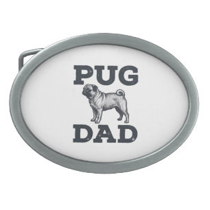 Pug Dad Vintage Engraving Dog Lover Shirt Design_1 Belt Buckle