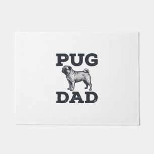 Pug Dad Vintage Engraving Dog Lover Shirt Design_1 Doormat