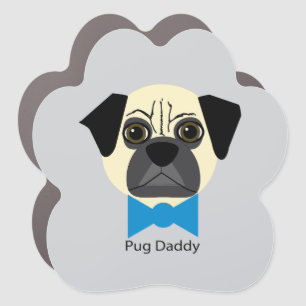 Pug Daddy Car Magnet