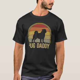 Pug Daddy Funny Retro Dog Dad Dog Owner Gift T-Shirt