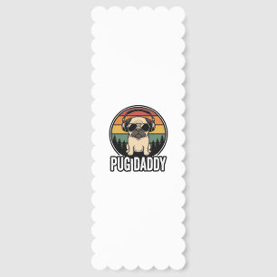 Pug Daddy Vintage Sunset Dog Vector Shirt Design_1 Bookmarks
