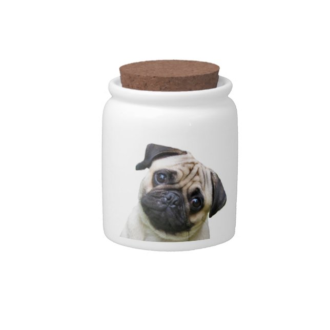 "Pug" design candy jars (Front)