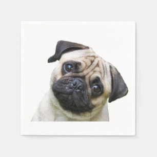 "Pug"design paper napkins