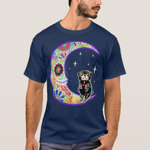 Pug Dia de Los Muertos Skeleton Sugar Skull T-Shir T-Shirt