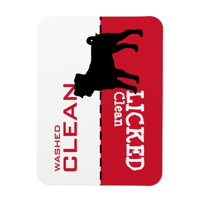 Pug Dishwasher Customizable Your Words Magnet Sign (Vertical)