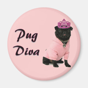 Pug Diva Magnet