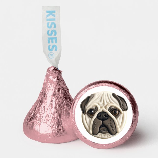 Pug Dog 3D Inspired  Hershey®'s Kisses® (Front)
