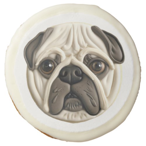 Pug Dog 3D Inspired  Sugar Cookie