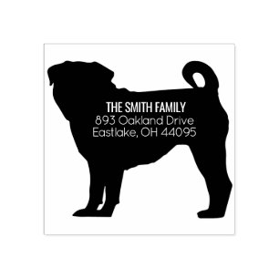 Pug Dog Address Stamp