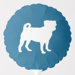 Pug Dog Baby Shower Blue Puppy Boy Balloon