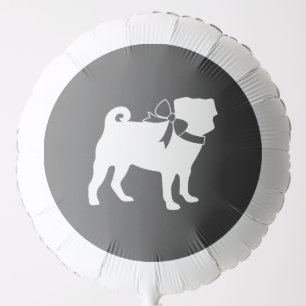Pug Dog Baby Shower Grey Puppy Gender Neutral Balloon