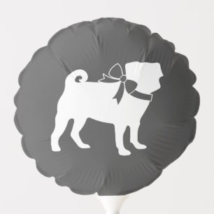 Pug Dog Baby Shower Grey Puppy Gender Neutral Balloon