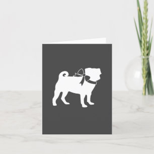 Pug Dog Baby Shower Grey Puppy Gender Neutral Letterpress Thank You Card