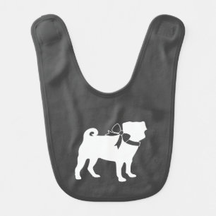 Pug Dog Baby Shower Theme Puppy Gender Neutral Baby Bib