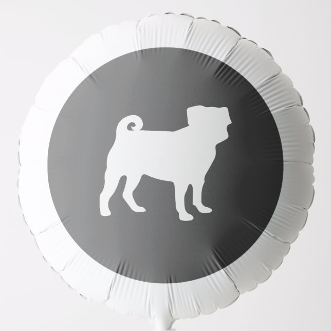 Pug Dog Baby Shower Theme Puppy Gender Neutral Balloon (Front)