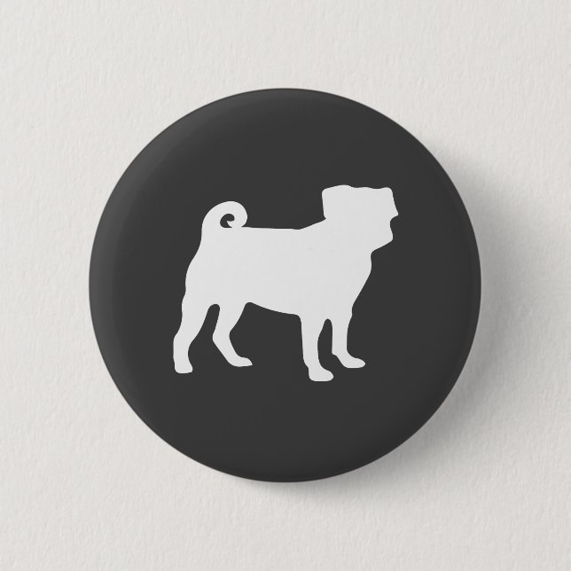 Pug Dog Baby Shower Theme Puppy Gender Neutral Button (Front)