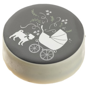 Pug Dog Baby Shower Theme Puppy Gender Neutral Chocolate Covered Oreo