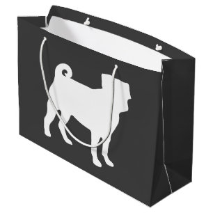 Pug Dog Baby Shower Theme Puppy Gender Neutral Large Gift Bag