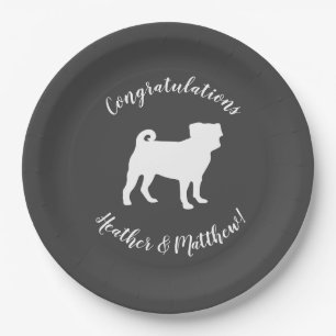Pug Dog Baby Shower Theme Puppy Gender Neutral Paper Plates