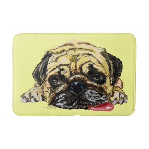 Pug Dog Bath Mat
