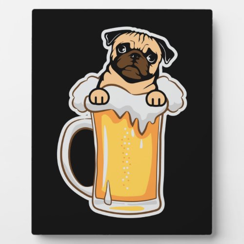 Pug_Dog_Beer_Drinking_Party_Beer_Lovers Plaque