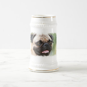 Pug Dog Beer Stein