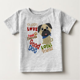 Pug Dog Best Friend Baby T-Shirt