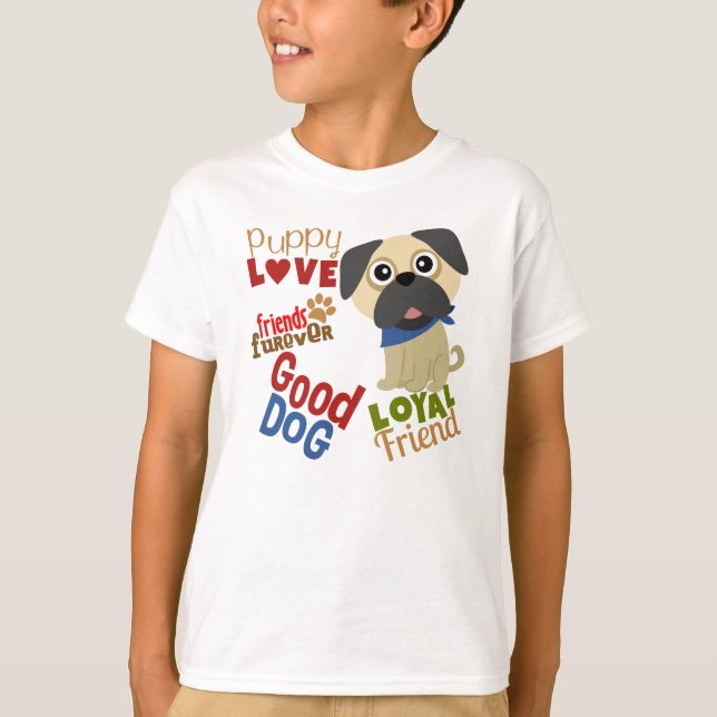 Pug Dog Best Friend T-Shirt (Front)