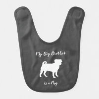 Pug Dog Big Brother Sister Cute Baby Shower