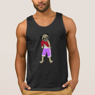 Men/'s sleeveless shirt boxing boxer decal design muscle tee tank top