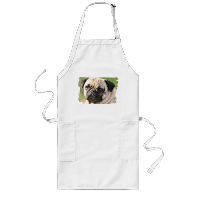 Pug Dog Breed Long Apron (Front)
